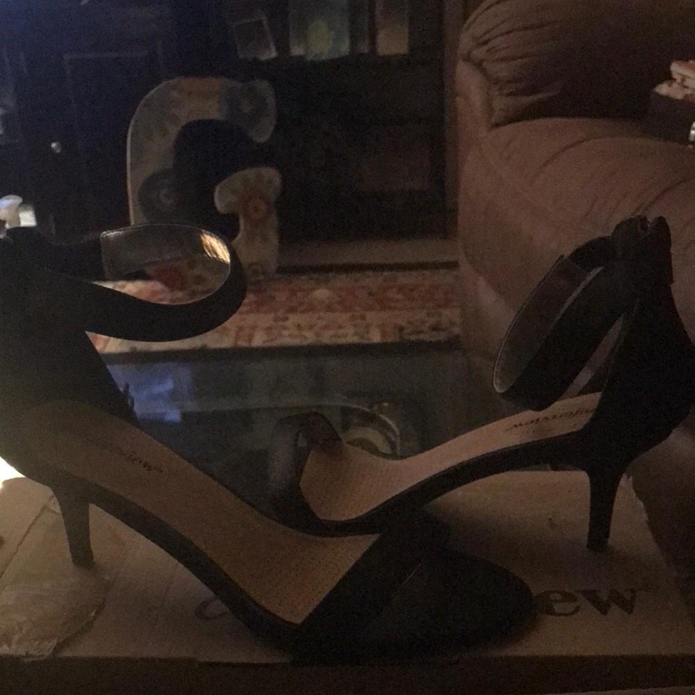 Comfortview Black Ankle Strap Heels